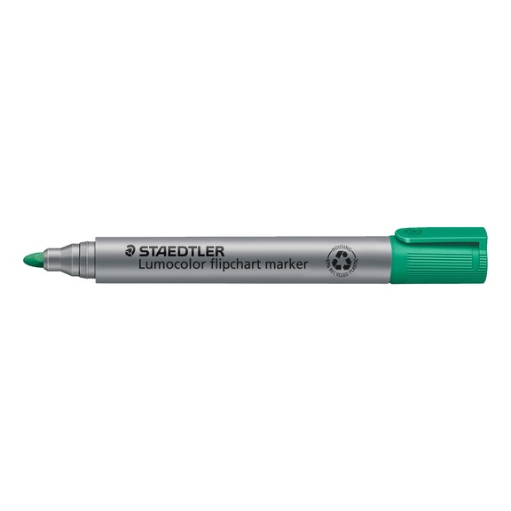 STAEDTLER Flipchart-Marker Lumocolor, nachf&uuml;llbar, gr&uuml;n. Box mit 10 St&uuml;ck - Flipchart-Marker