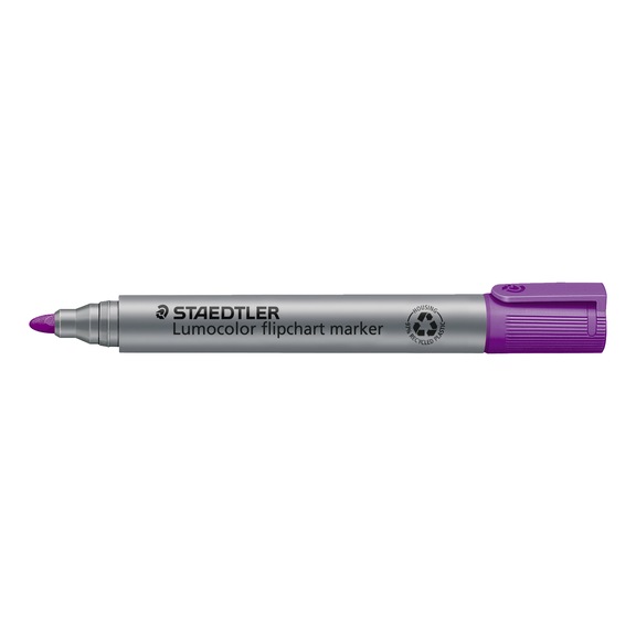STAEDTLER Flipchart-Marker Lumocolor, nachf&uuml;llbar, violett. Box mit 10 St&uuml;ck - Flipchart-Marker