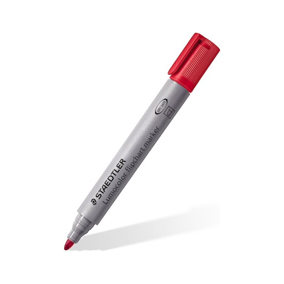 STAEDTLER Flipchart-Marker Lumocolor, nachf&uuml;llbar, rot. Box mit 10 St&uuml;ck - Flipchart-Marker