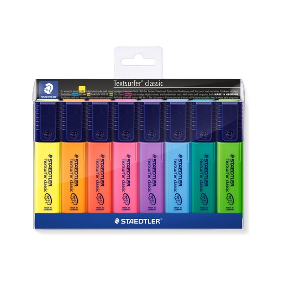 STAEDTLER Textmarker Textsurfer classic, nachf&uuml;llbar,Etui mit 8 St&uuml;ck - Textmarker