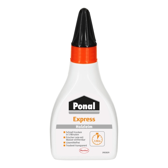 PONAL Holzleim Express, ohne L&ouml;sungsmittel, Flasche mit 60 g - Dispersionsklebstoff