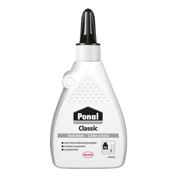 HENKEL Holzleim Classic, ohne L&ouml;sungsmittel, Kunststoff-Flasche mit 120g - Dispersionsklebstoff