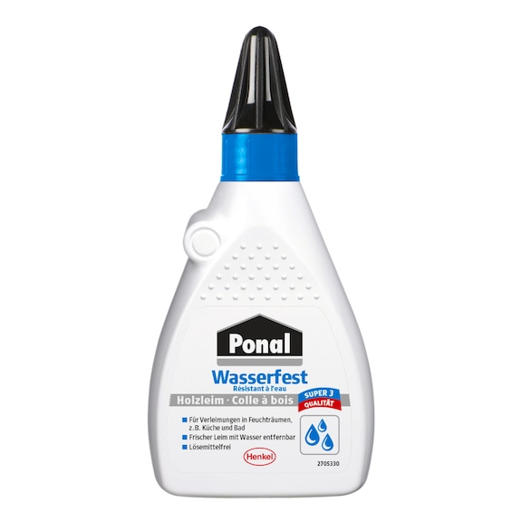 HENKEL Holzleim Wasserfest, ohne L&ouml;sungsmittel, 1x120g Flasche - Dispersionsklebstoff