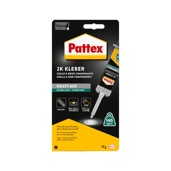HENKEL Zwei-Komponenten-Kleber 60 min., 2x 12g - Epoxydharzklebstoff