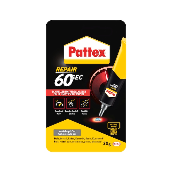 HENKEL Universalkleber 60 SEC, flexibel, 20g - Cyanacrylat-Klebstoff
