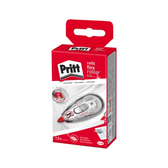 PRITT Korrekturroller Refill Flex. Nachf&uuml;llbar. Wei&szlig;es Korrekturband, 12m - Korrekturroller