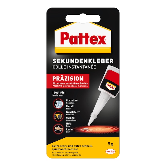 HENKEL Sekundenkleber Pr&auml;zision Fl&uuml;ssig, f&uuml;r viele Materialien, 5g, Blisterkarte - Cyanacrylat-Klebstoff