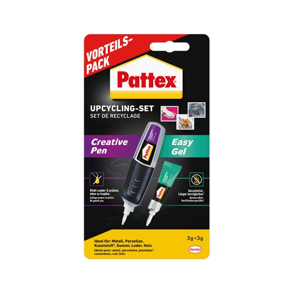 HENKEL Sekundenkleber Upcycling Set, 3g plus 3g - Cyanacrylat-Klebstoff