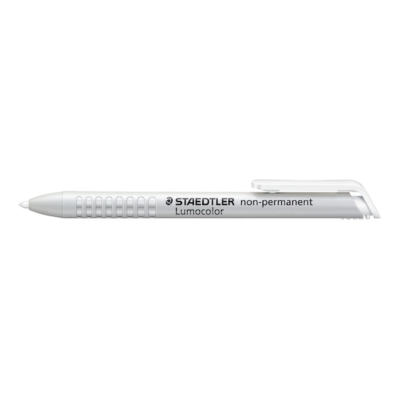 STAEDTLER Trockenmarker Lumocolor non-permanent omnichrom, wei&szlig;, Box mit 5 St&uuml;ck - Trockentextmarker