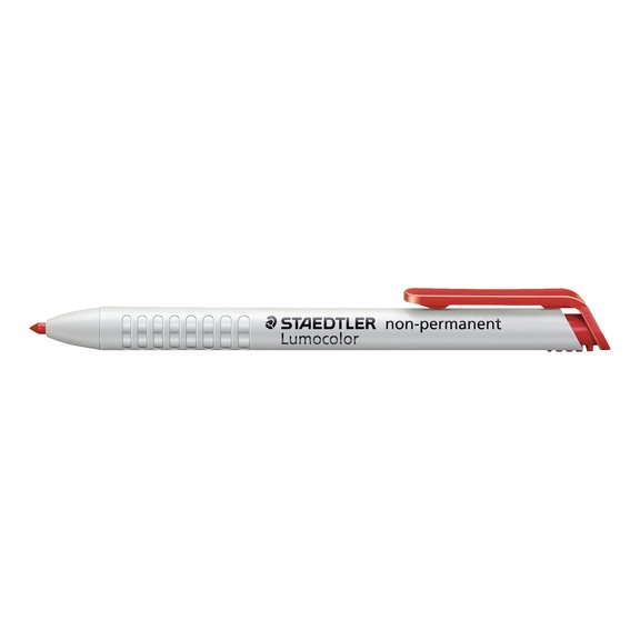 STAEDTLER Lumocolor non-permanent omnichrome dry marker, red, box of 5 - Dry-erase highlighter