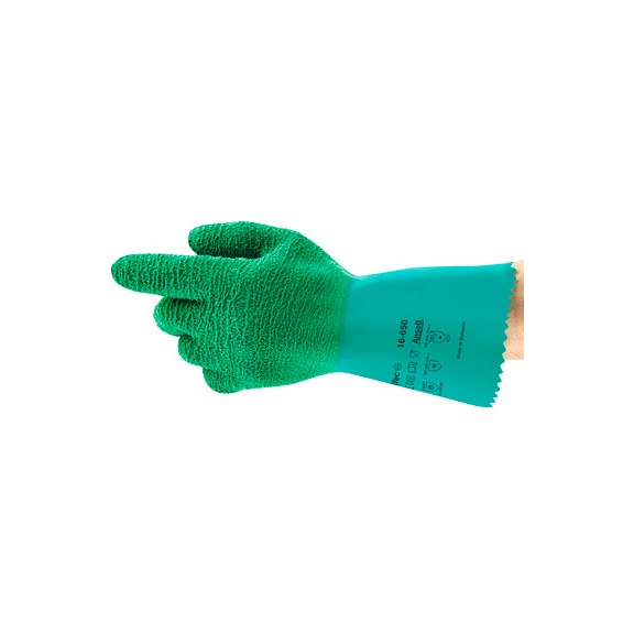 ANSELL AlphaTec(R) 16650 chemical-resistant gloves, size 8 16650080BP - Protective glove against chemicals and microorganisms (PPE)