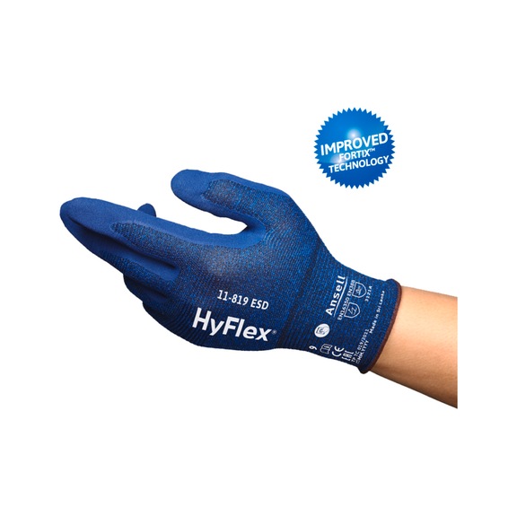 ANSELL HyFlex 11819 ESD industrial gloves, size 6 11819060 - Five-finger gloves HyFlex