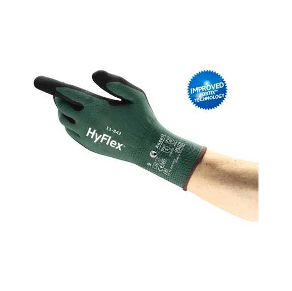 ANSELL HyFlex industrial gloves 11842, size 5.0 11842050 - Five-finger gloves HyFlex
