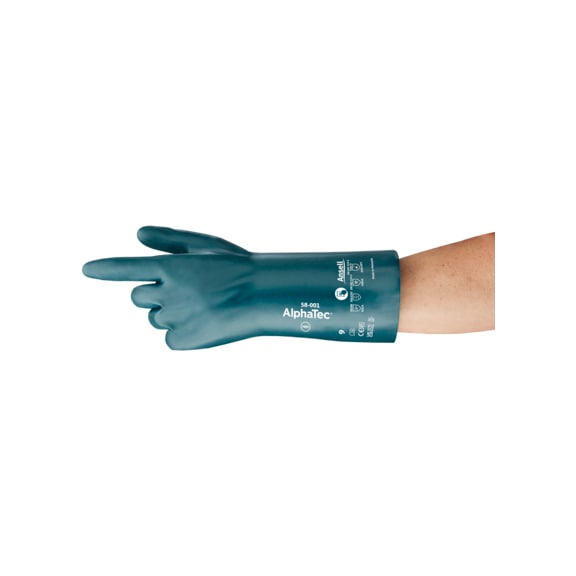 ANSELL AlphaTec(R) 58001 chemical-resistant gloves, size 9 58001090 - Protective glove against chemicals and microorganisms (PPE)