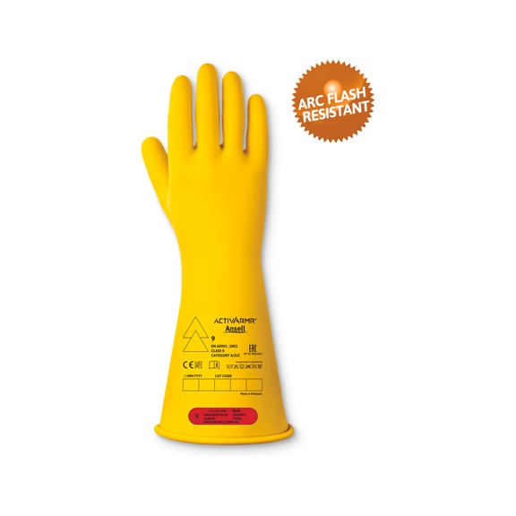 ANSELL ActivArmr(R) RIG CL0 14-inch Y electrical protective gloves, size 9 RIG014Y090 - Electrical protective glove
