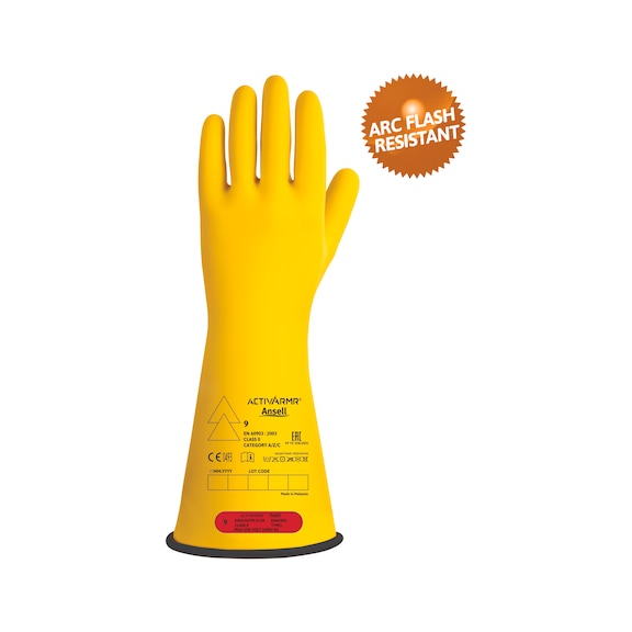 ANSELL ActivArmr(R) RIG CL 0 14-inch electrical protection gloves, size 9 RIG014YBSC090 - Electrical protective glove