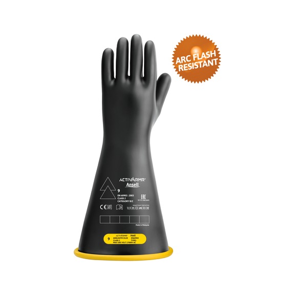 ANSELL ActivArmr(R) RIG CL 2 electrical protection gloves, 16-inch, size 9 RIG216YBSC090 - Electrical protective glove