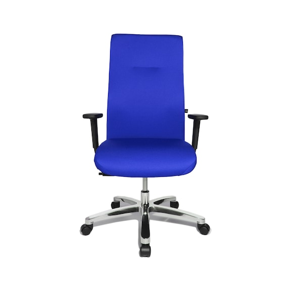 TOPSTAR Swivel chair BIG STAR 20 polished aluminium, blue - BIG STAR 20 office swivel chair