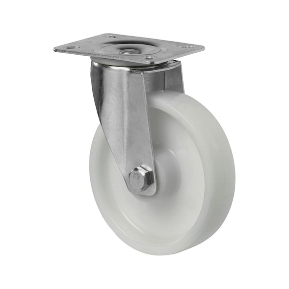 BS ROLLEN Swivel castor, 125 mm diameter, plastic, load capacity 175 kg - Swivel castor