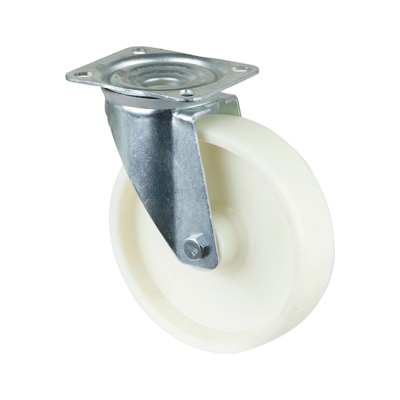 BS ROLLEN Swivel castor, 200 mm diameter, plastic, load capacity 300 kg - Swivel castor