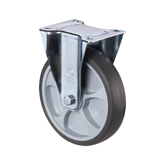 BS ROLLEN Bockrolle Durchmesser 125 mm Gummi Tragf&auml;higkeit 120 kg - Bockrolle