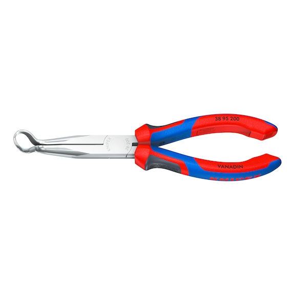 KNIPEX Mechanic's pliers, bent, with 2-component grip covers
