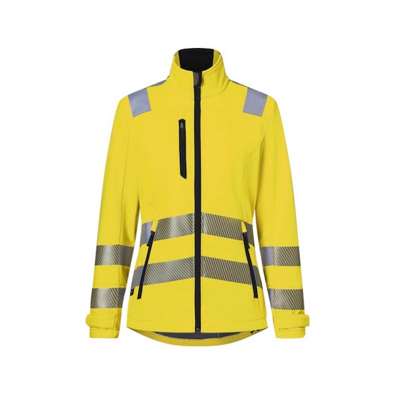 K&Uuml;BLER REFLECTIQ Women’s Softshell Jacket, PPE Category 2, High-Visibility Yellow, Size 3XL 1509 8427-34-3XL - Women’s Softshell Jacket PSA 2