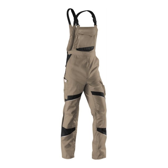 K&Uuml;BLER Dungarees, sand brown/black, size 56 3250 5365-2599-56 - ACTIVIQ dungarees