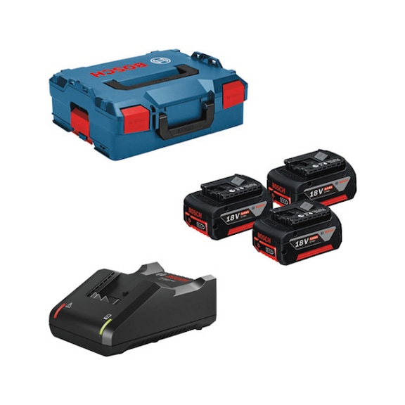 BOSCH Professional Set: 3x cordless GBA 18V 5.0Ah in L-BOXX 0615990L3T - Power tool set