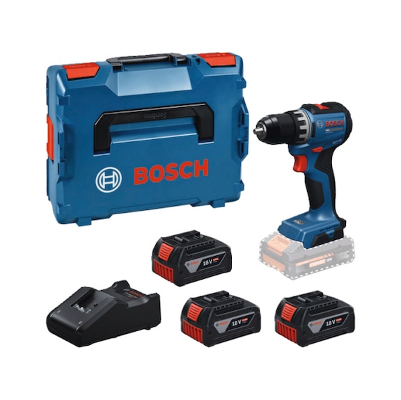 BOSCH cordless drill/driver GSR18V-52, 3x cordless GBA 18V 5.0Ah in L-BOXX 06019S0027 - Cordless drill/driver GSR18V-52