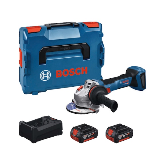 BOSCH cordless angle grinder GWS 18V-11, 2x cordless GBA 18V 5.0Ah in L-BOXX 06019N4104 - Angle grinder (cordless)