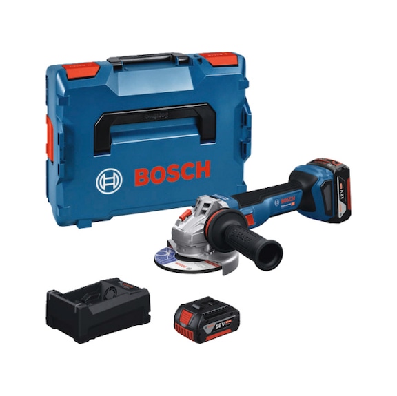 BOSCH cordless angle grinder GWS 18V-11 S, 2x cordless GBA 18V 5.0Ah in L-BOXX 06019N4005 - Angle grinder (cordless)