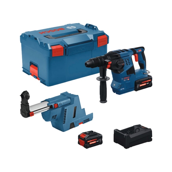 BOSCH cordless rotary hammer with SDS plus GBH18V-28F, 2x EXBA18V-80 in L-BOXX 0611921102 - Cordless rotary hammer GBH18V-28F