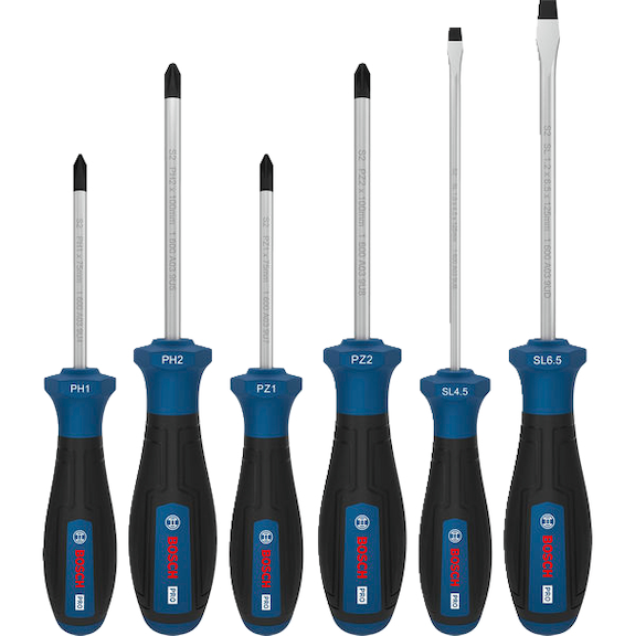 BOSCH PRO screwdriver set PH/PZ/SL, 6-piece 1600A039PD - Screwdriver set