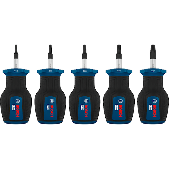 BOSCH PRO stubby screwdriver set TX, 5-piece 1600A039PU - Screwdriver set