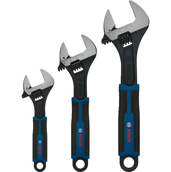 BOSCH Rollgabelschl&uuml;ssel-Set, 150/200/250 mm, 3 teilig 1600A03B2J - Rollgabelschl&uuml;ssel