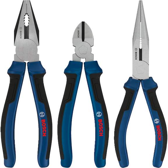 BOSCH Zangen-Set, multi-component handles, 3-piece 1600A039RF - Pliers set