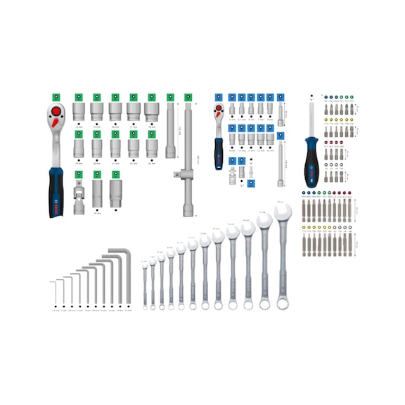 BOSCH Gemischtes Handwerkzeug-Set, 134-piece 1600A03AL1 - Hand tool assortment