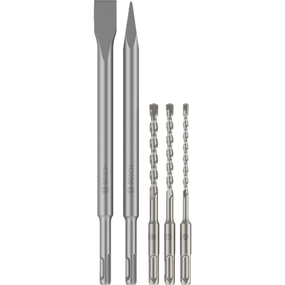 BOSCH SDS plus-3C chisel and drill bit set diameter 5,5/7/8 mm 5-piece 2607012088 - Chisel and pin punch set