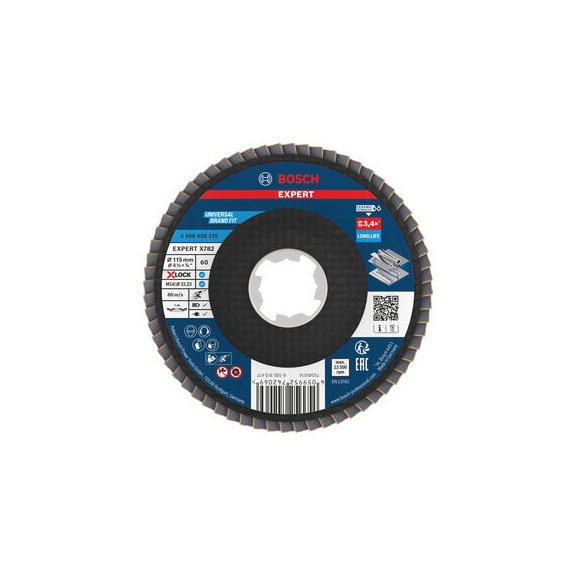BOSCH EXPERT X782 flap disc angled 115 mm K60 X-Lock GF 2608626215 - EXPERT X782 flap disc angled