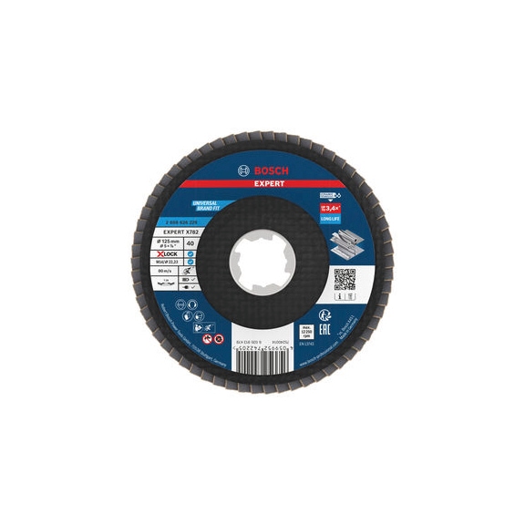 BOSCH EXPERT X782 flap disc angled 125 mm K40 X-Lock GF 2608626229 - EXPERT X782 flap disc angled