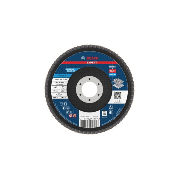 BOSCH EXPERT X782 flap disc angled 125 mm K60 22,23 mm 2608626230 - EXPERT X782 flap disc angled