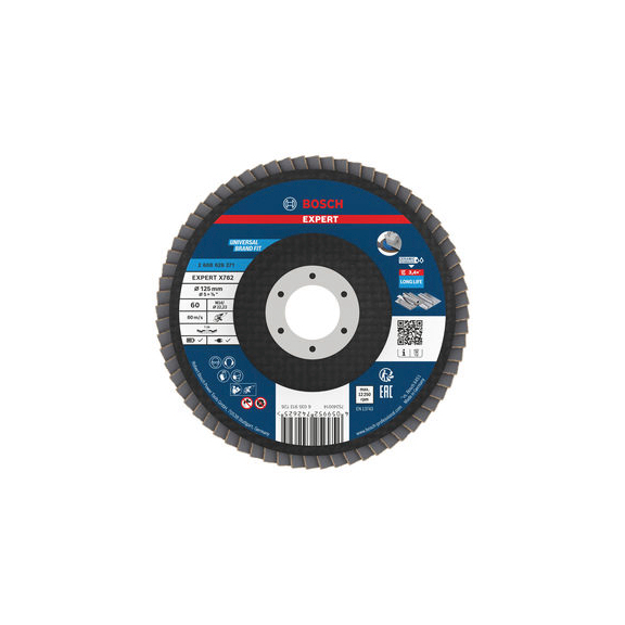 BOSCH EXPERT X782 flap disc angled 125mm K60 trimmable 2608626271 - EXPERT X782 flap disc angled