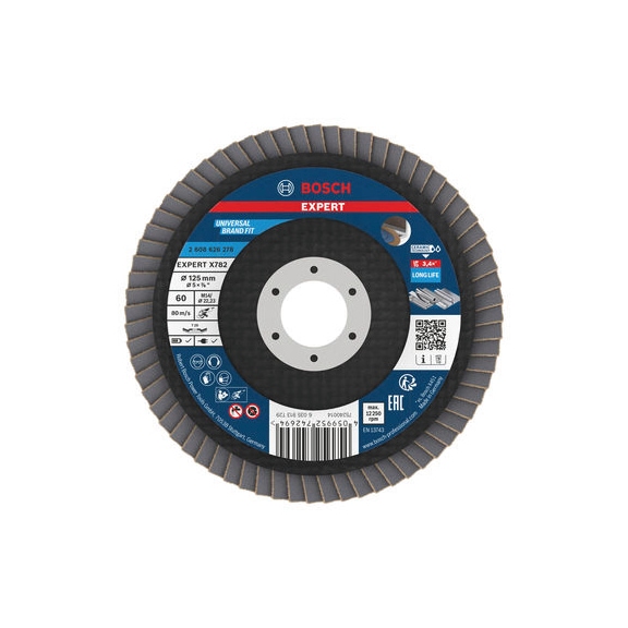 BOSCH EXPERT X782 flap disc angled 125mm K60 FlexLam 2608626278 - EXPERT X782 flap disc angled