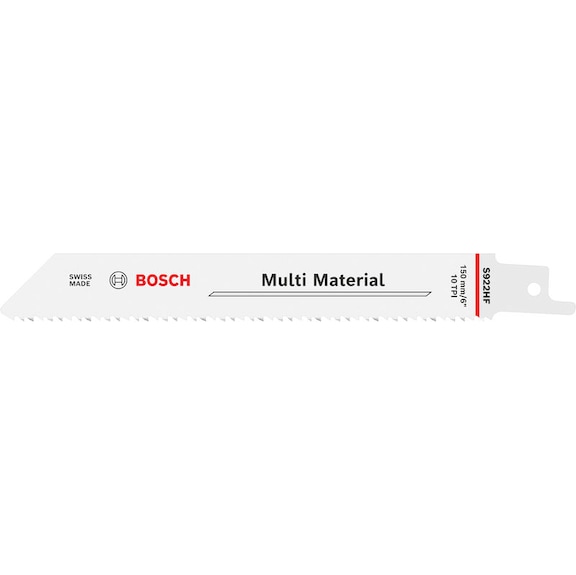 BOSCH reciprocating saw blade Multi material S922HF 0,9 x 19 x 150 mm, 25-piece 2608659245 - Reciprocating saw blade Multi Material S922HF