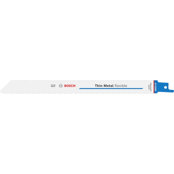 BOSCH reciprocating saw blade Thin Metal flexible S1122EF 0,9 x 19 x 225 mm, 100-piece 2608659244 - Reciprocating saw blade Thin Metal flexible S1122E