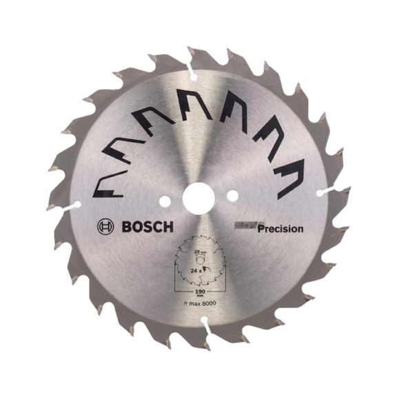 BOSCH Circular saw blade PRECISION diameter 190 mm bore= 20 mm Z= 24 2609256866 - Circular saw blade (bore, non-detachable cutting edges)