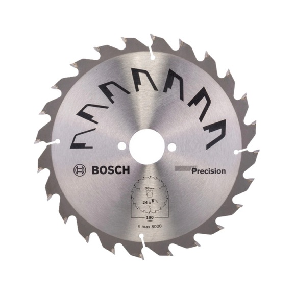 BOSCH Circular saw blade PRECISION diameter 190 mm bore= 30 mm Z= 24 2609256869 - Circular saw blade (bore, non-detachable cutting edges)