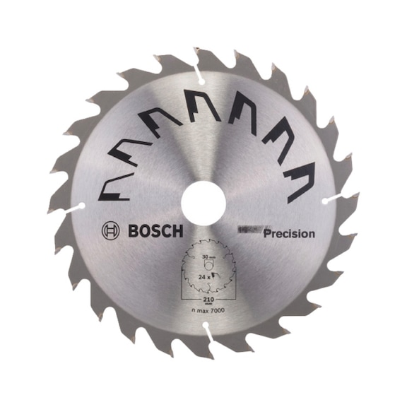BOSCH Circular saw blade PRECISION Diameter 210 mm Bore= 30 mm Z= 24 2609256872 - Circular saw blade (bore, non-detachable cutting edges)