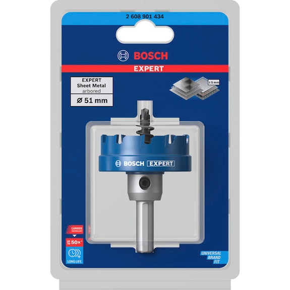 BOSCH Hole saw EXPERT Sheet Metal for sheet steel 51 mm 2608901434 - Hole saw (non-detachable cutting edges)